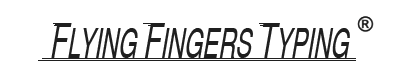 Flying Fingers Typing Logo